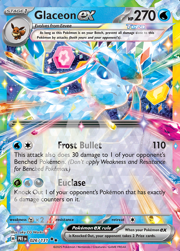 Glaceon EX 026 – Prismatic Evolutions | The Proxy Lab