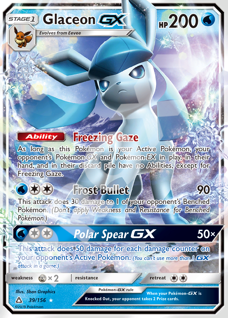 Glaceon GX 39 – Ultra Prism | The Proxy Lab