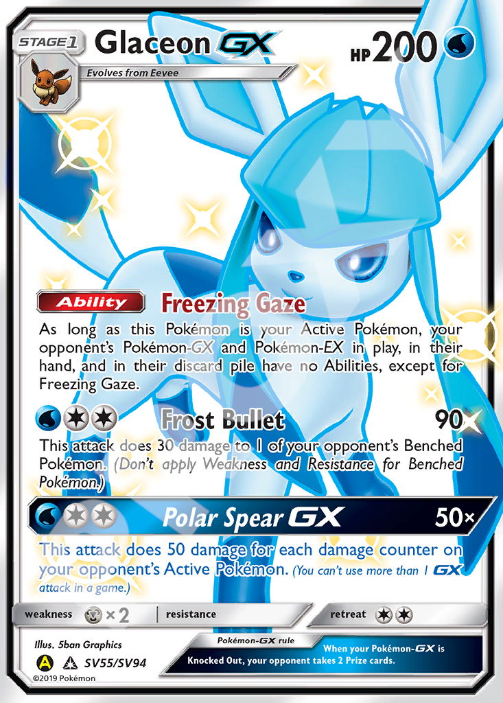 Glaceon GX SV55 – Hidden Fates | The Proxy Lab