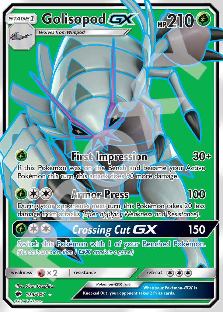 Golisopod GX 129 – Burning Shadows | The Proxy Lab