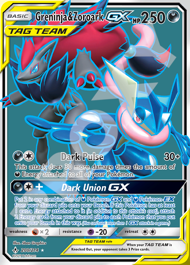 Greninja&Zoroark GX 200 – Unbroken Bonds | The Proxy Lab