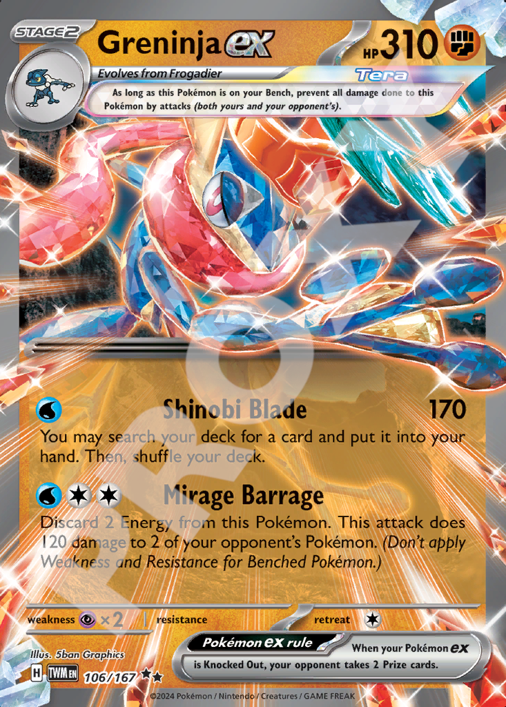 Greninja ex 106 – Twilight Masquerade | The Proxy Lab