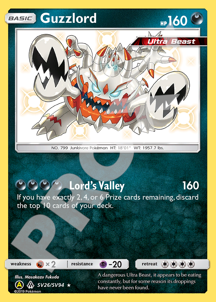 Guzzlord 5V26 095 – Hidden Fates | The Proxy Lab