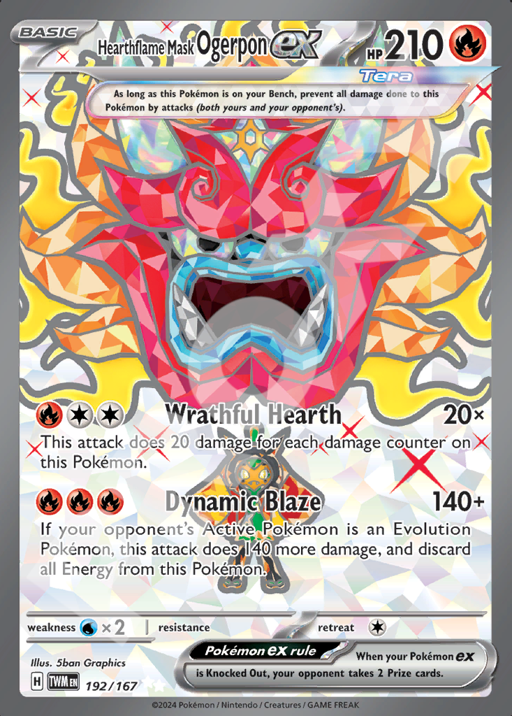 Hearthflame Mask Ogerpon EX 192 – Twilight Masquerade | The Proxy Lab