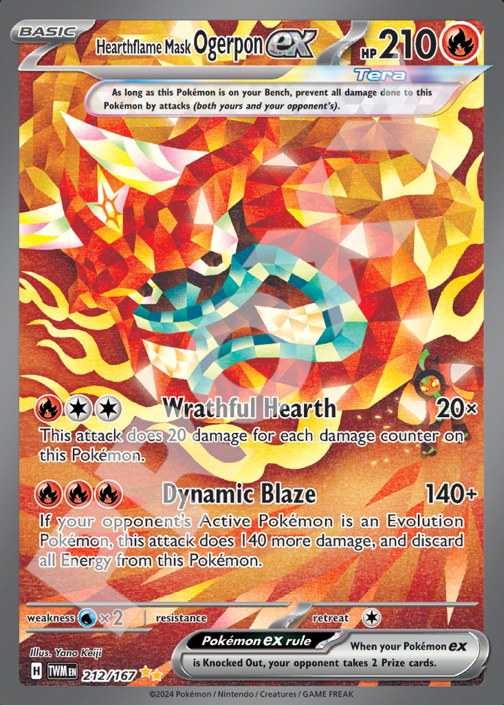 Hearthflame Mask Ogerpon EX 212 – Twilight Masquerade | The Proxy Lab
