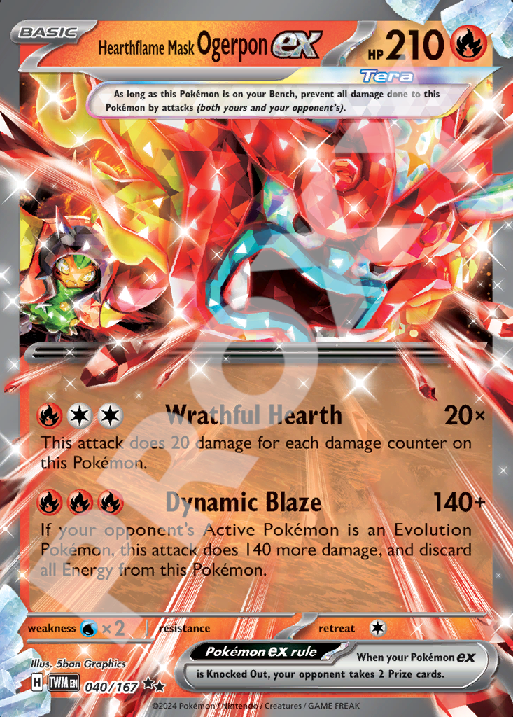 Hearthflame Mask Ogerpon ex 040 – Twilight Masquerade | The Proxy Lab
