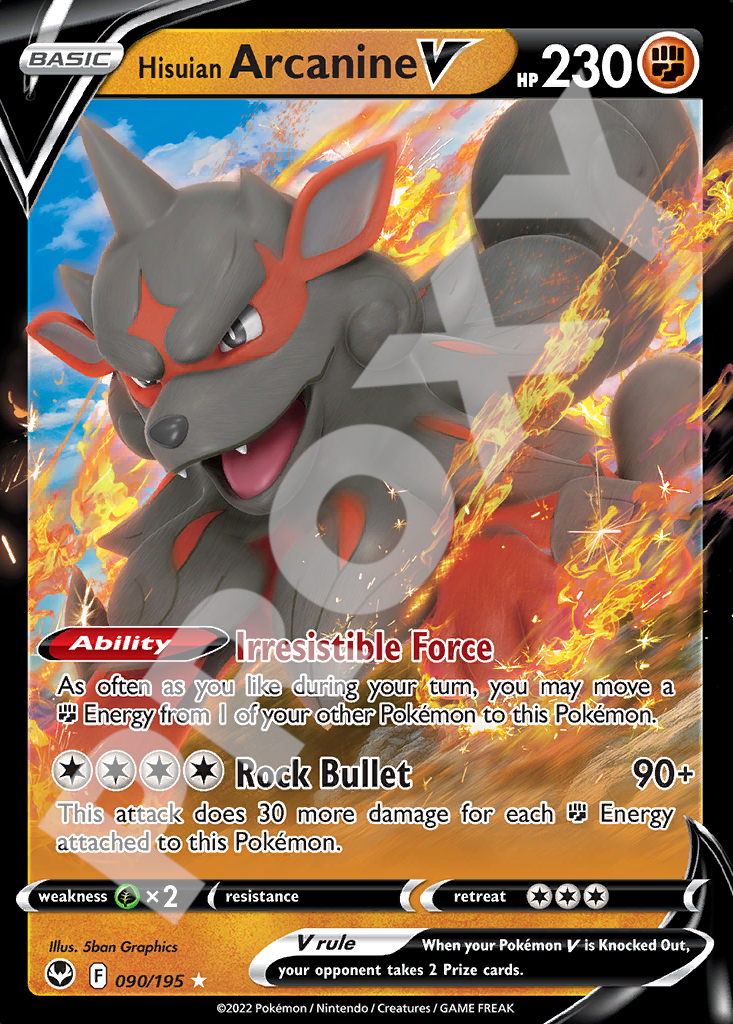 Hisuian Arcanine V 090 – Silver Tempest | The Proxy Lab