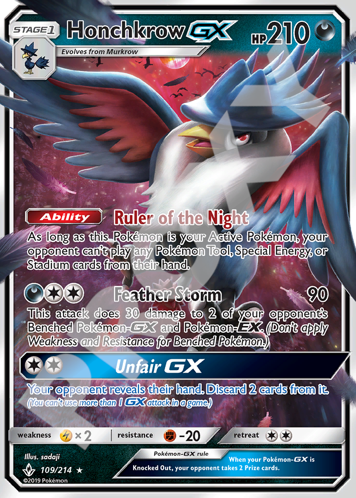 Honchkrow GX 109 – Unbroken Bonds | The Proxy Lab