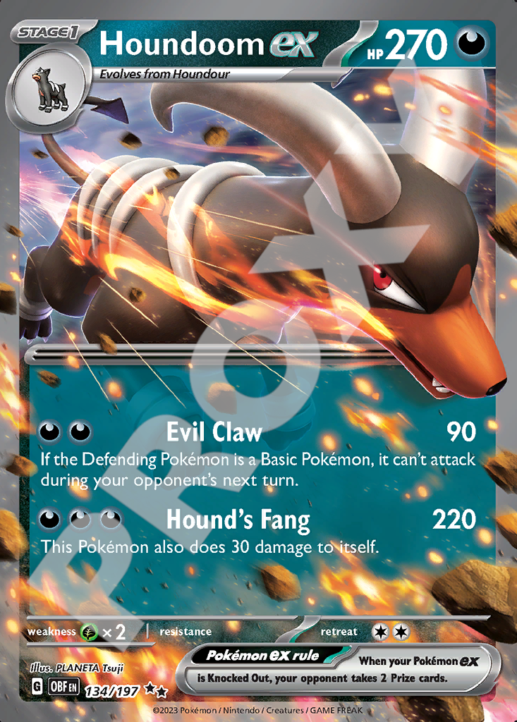 Houndoom ex 134 – Obsidian Flames | The Proxy Lab