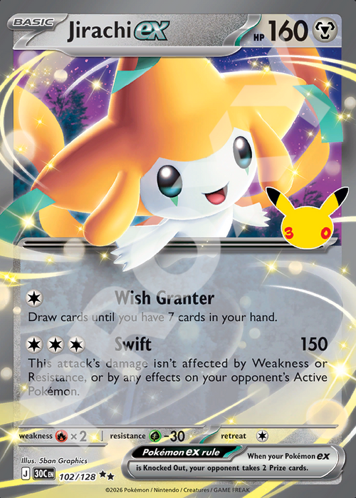 Jirachi EX 102 – 30th Celebration | The Proxy Lab