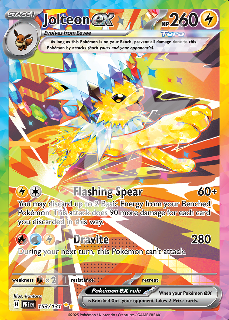 Jolteon EX 153 – Prismatic Evolutions | The Proxy Lab
