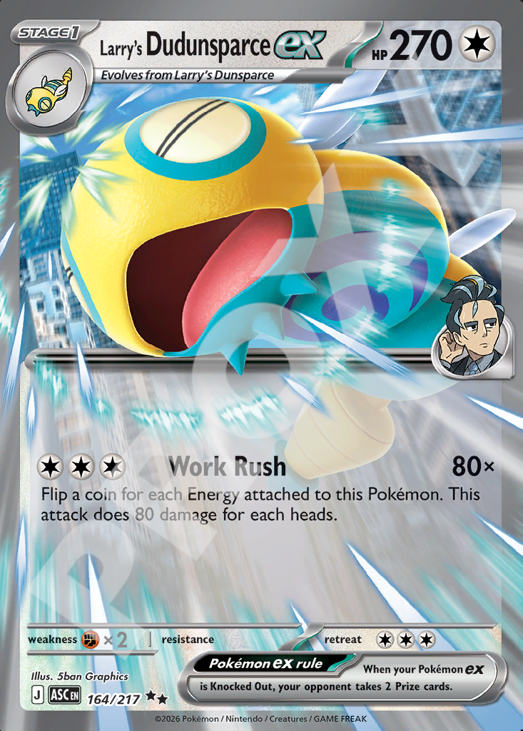 Larrys Dudunsparce EX 164 – Ascended Heroes | The Proxy Lab