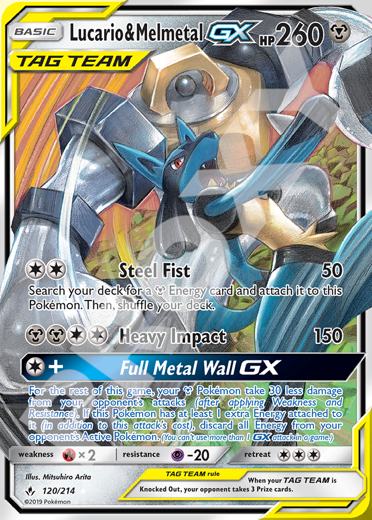 Lucario&Melmetal GX 120 – Unbroken Bonds | The Proxy Lab