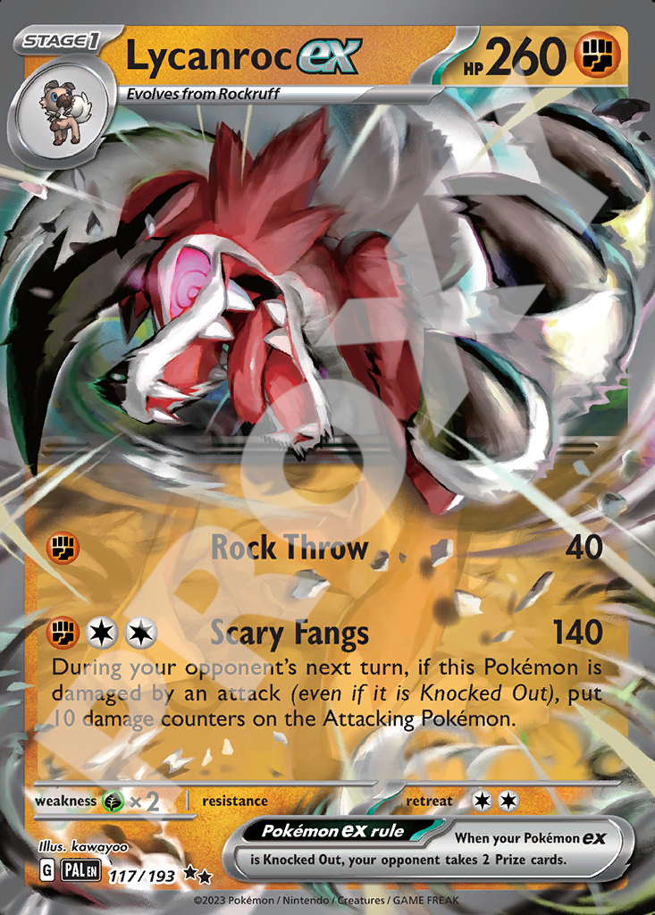Lycanroc EX 117 – Paldea Evolved | The Proxy Lab