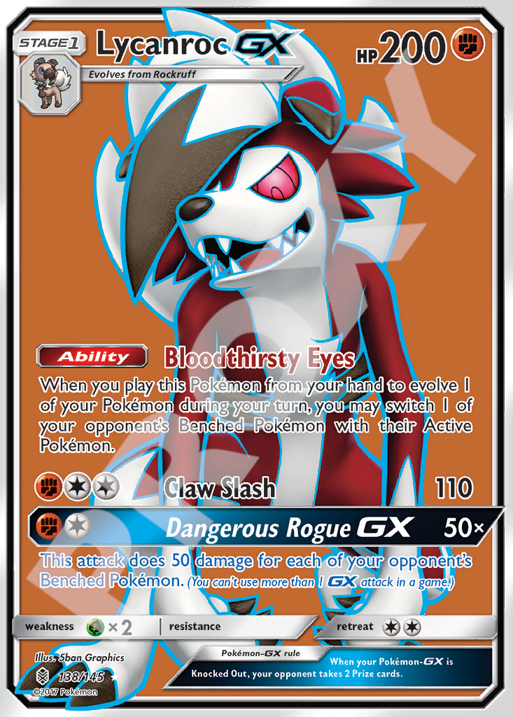 Lycanroc GX 138 – Guardians Rising | The Proxy Lab