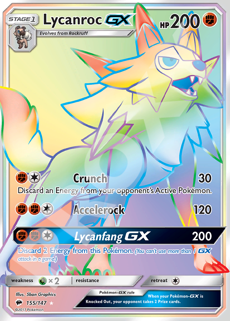 Lycanroc GX 155 – Burning Shadows | The Proxy Lab