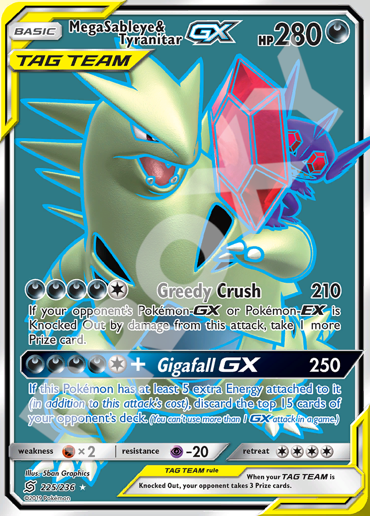 MegaSableye&Tyranitar GX 225 – Hidden Fates | The Proxy Lab