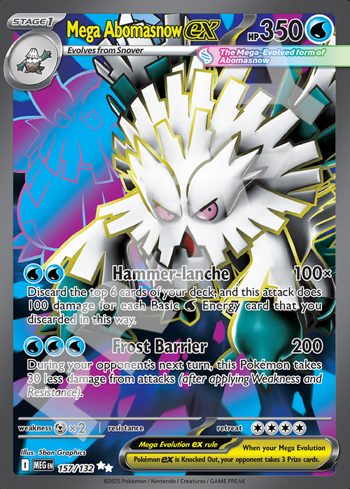 Mega Abomasnow EX 157 – Mega Evolution | The Proxy Lab