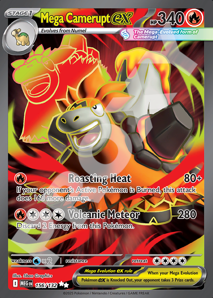 Mega Camerupt EX 156 – Mega Evolution | The Proxy Lab