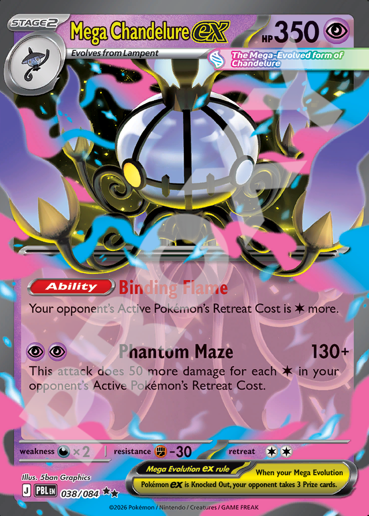 Mega Chandelure EX 038 – Pitch Black | The Proxy Lab