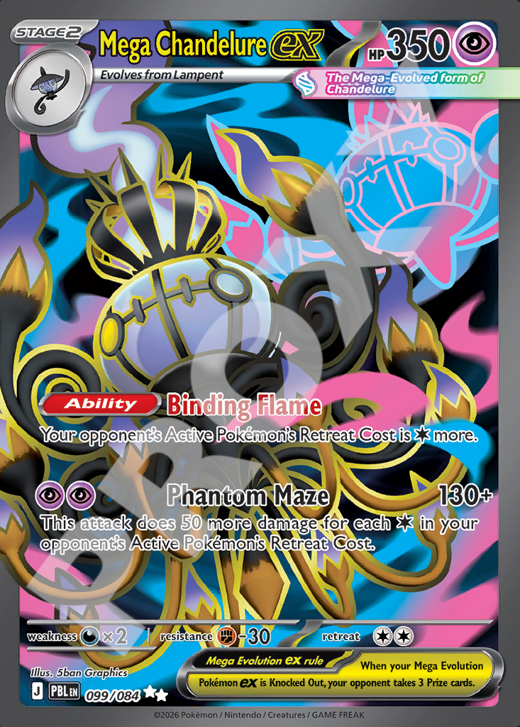 Mega Chandelure EX 099 – Pitch Black | The Proxy Lab