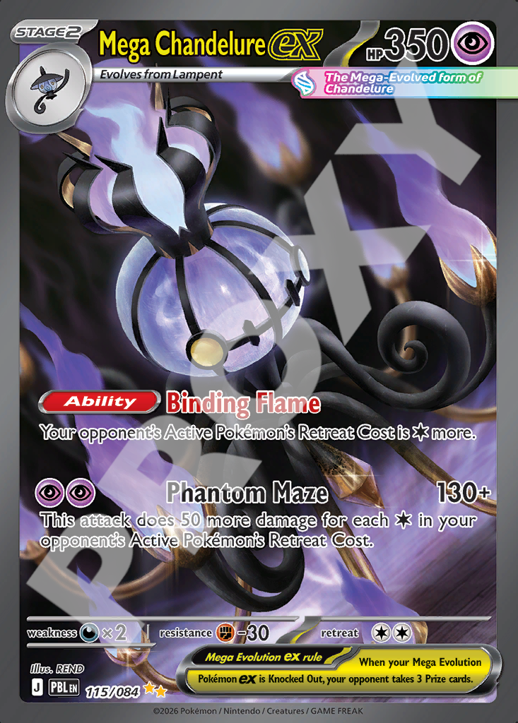 Mega Chandelure EX 115 – Pitch Black | The Proxy Lab
