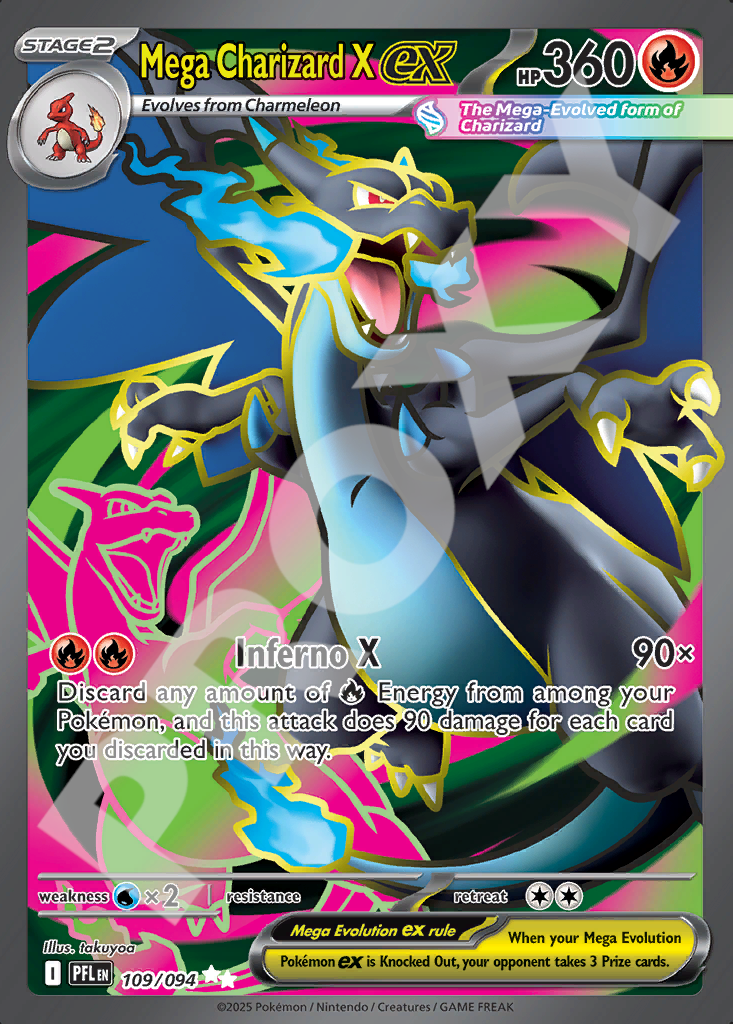 Mega Charizard X EX 109 – Phantasmal Flames | The Proxy Lab