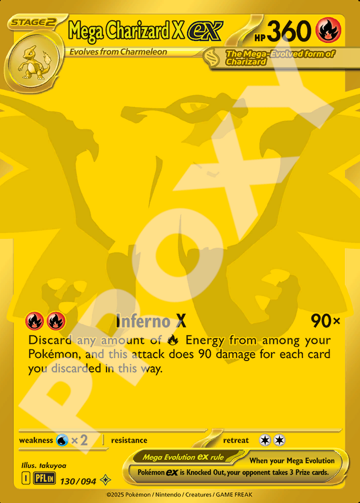 Mega Charizard X EX 130 – Phantasmal Flames | The Proxy Lab