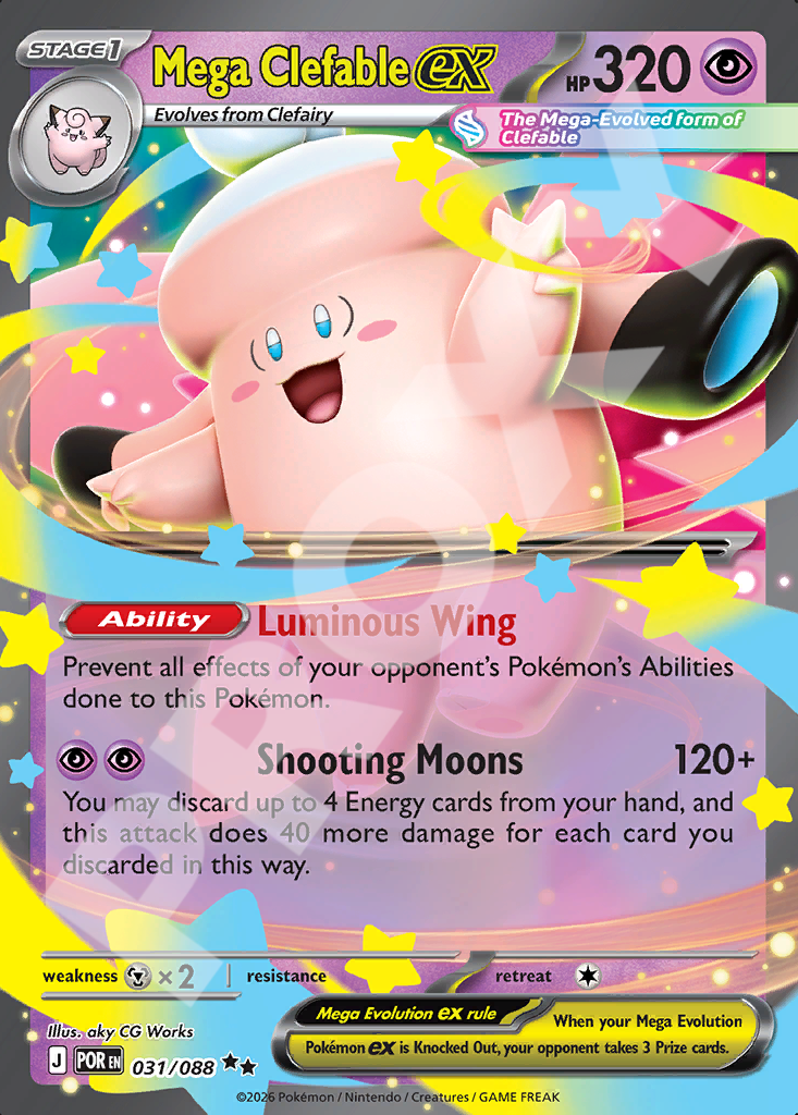 Mega Clefable EX 031 – Perfect Order | The Proxy Lab