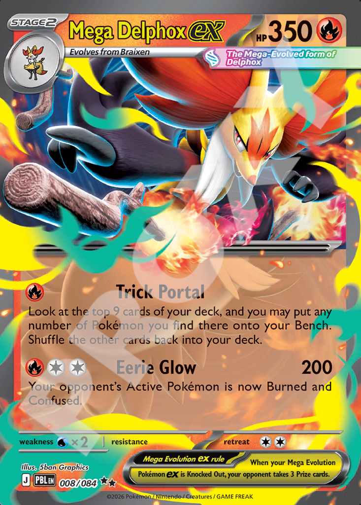 Mega Delphox EX 008 – Pitch Black | The Proxy Lab