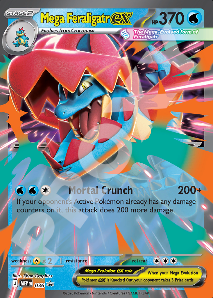 Mega Feraligatr EX 036 – Promos | The Proxy Lab