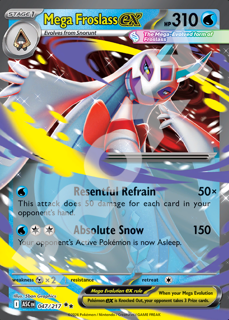 Mega Froslass EX 047 – Ascended Heroes | The Proxy Lab
