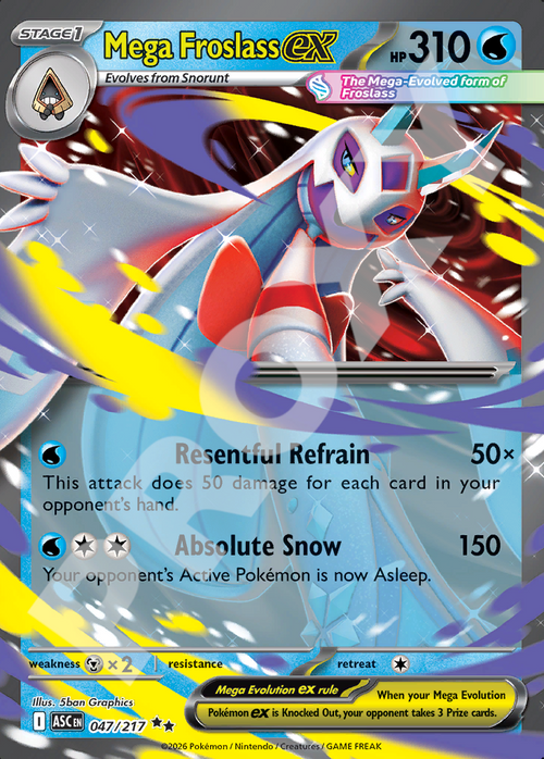 Mega Froslass EX 047 – Ascended Heroes | The Proxy Lab