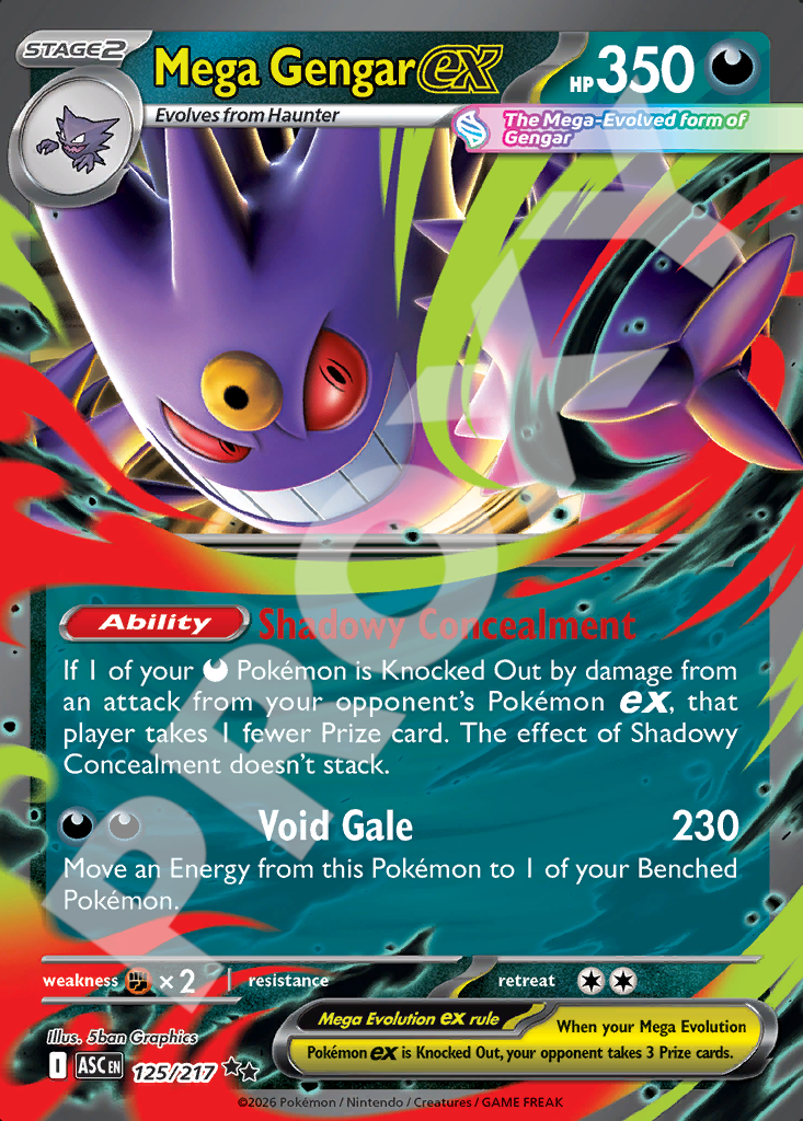 Mega Gengar EX 125 – Ascended Heroes | The Proxy Lab