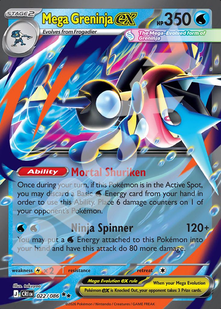 Mega Greninja EX 022 – Chaos Rising | The Proxy Lab