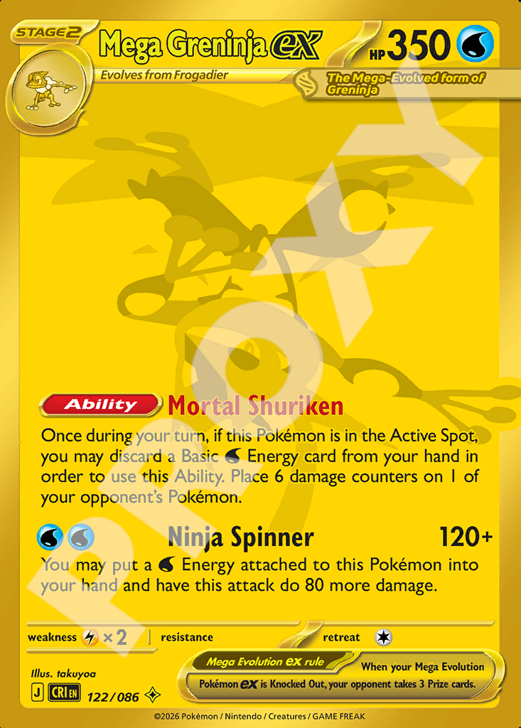 Mega Greninja EX 122 – Chaos Rising | The Proxy Lab