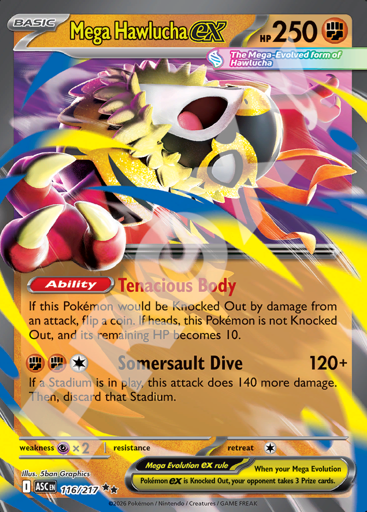 Mega Hawlucha EX 116 – Ascended Heroes | The Proxy Lab
