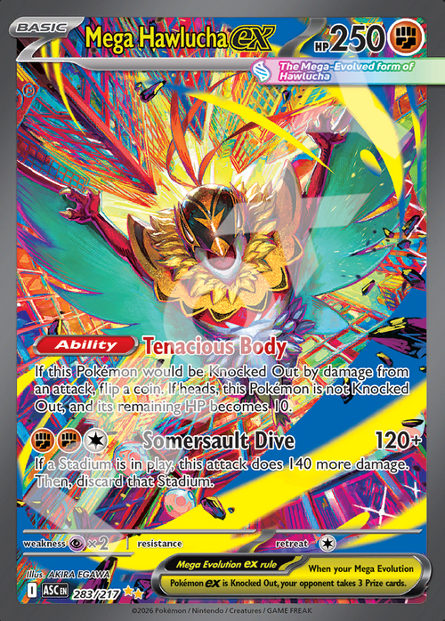 Mega Hawlucha EX 283 – Ascended Heroes | The Proxy Lab