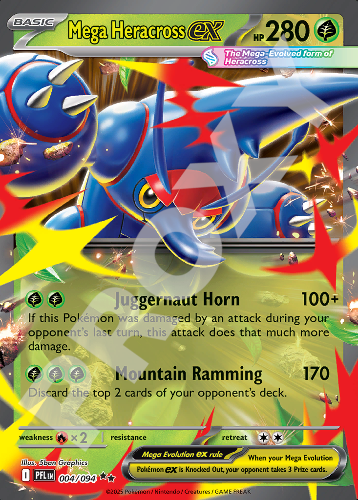 Mega Heracross EX 004 – Phantasmal Flames | The Proxy Lab