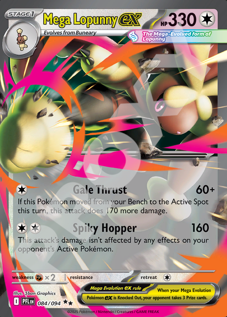 Mega Lopunny EX 084 – Phantasmal Flames | The Proxy Lab