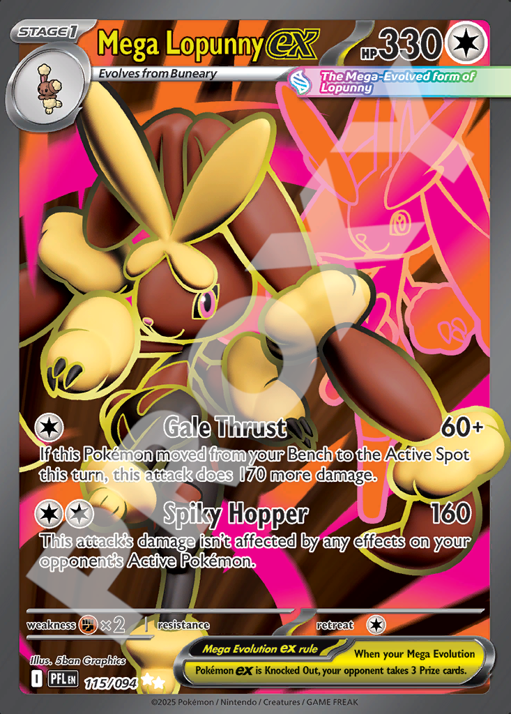 Mega Lopunny EX 115 – Phantasmal Flames | The Proxy Lab