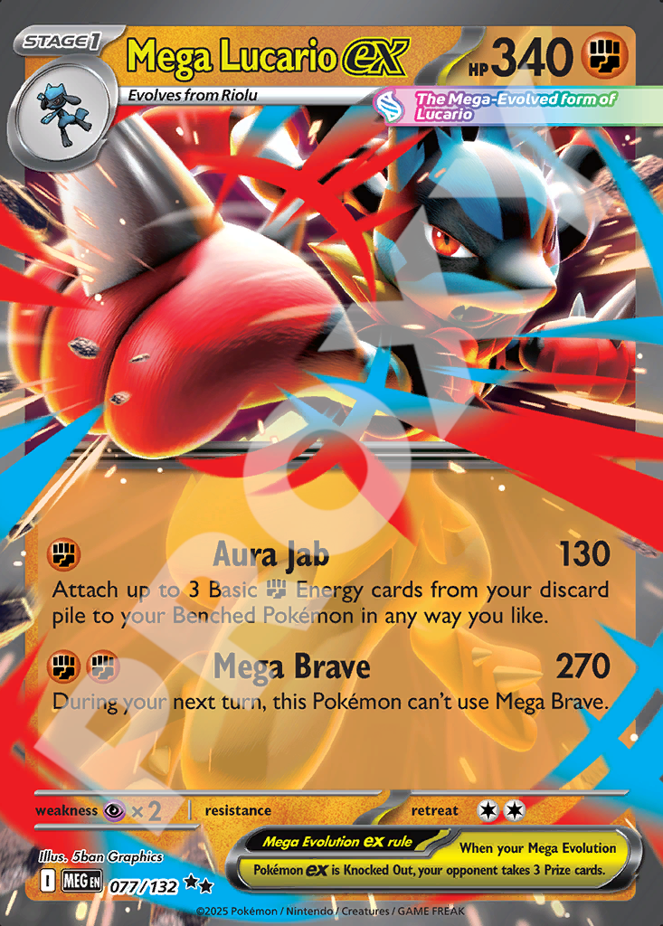 Mega Lucario EX 077 – Mega Evolution | The Proxy Lab