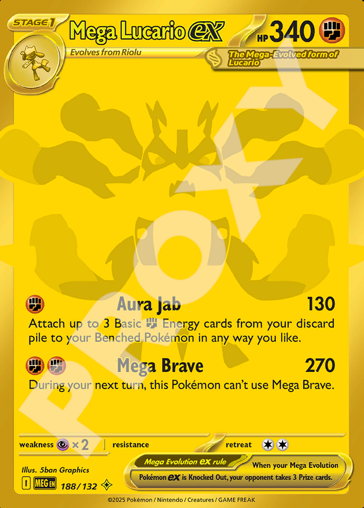 Mega Lucario EX 188 – Mega Evolution | The Proxy Lab