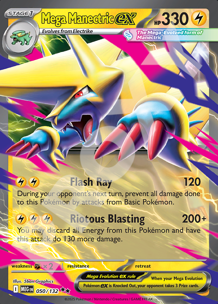 Mega Manectric EX 050 – Mega Evolution | The Proxy Lab