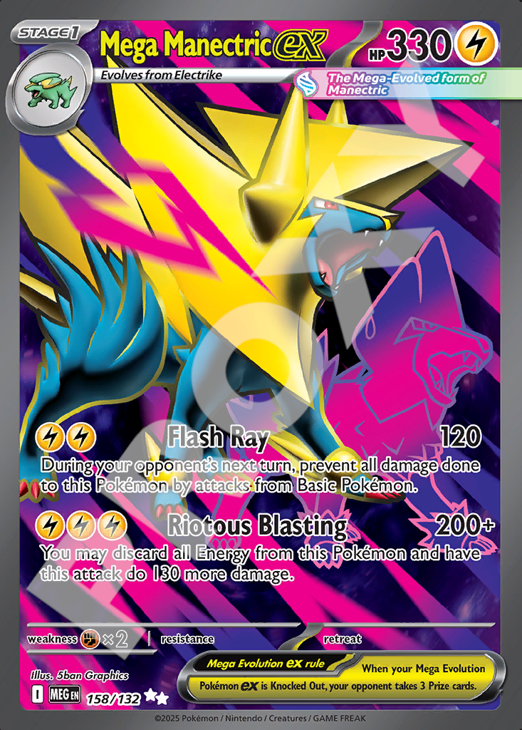 Mega Manectric EX 158 – Mega Evolution | The Proxy Lab