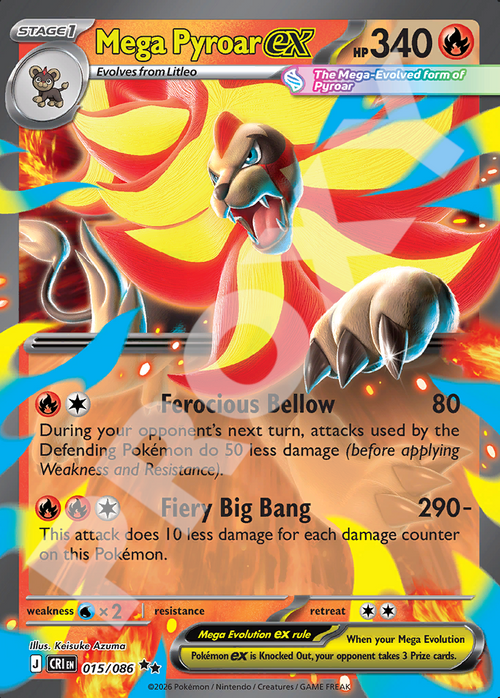 Mega Pyroar EX 015 – Chaos Rising | The Proxy Lab