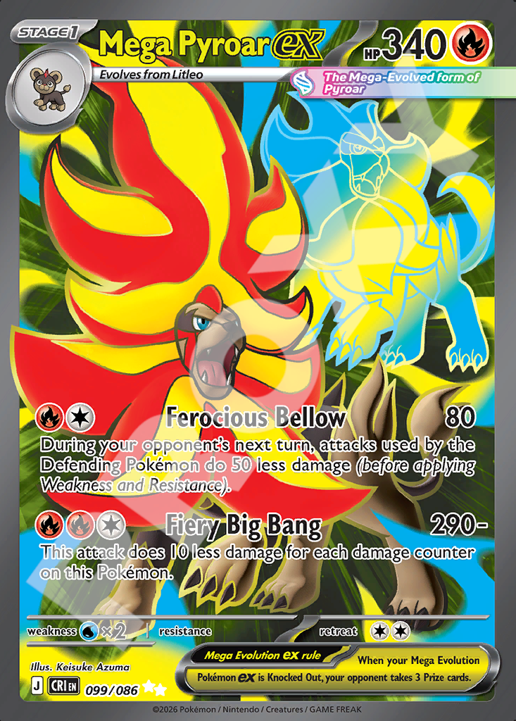 Mega Pyroar EX 099 – Chaos Rising | The Proxy Lab