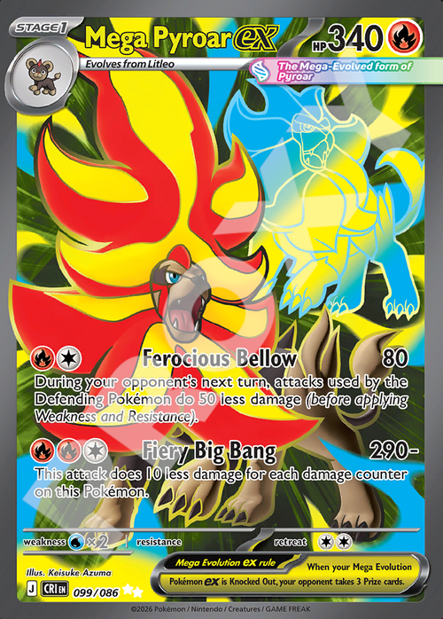 Mega Pyroar EX 099 – Chaos Rising | The Proxy Lab