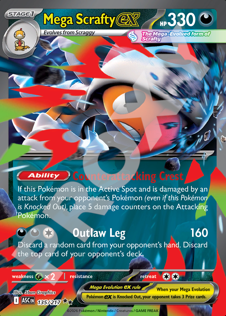 Mega Scrafty EX 135 – Ascended Heroes | The Proxy Lab