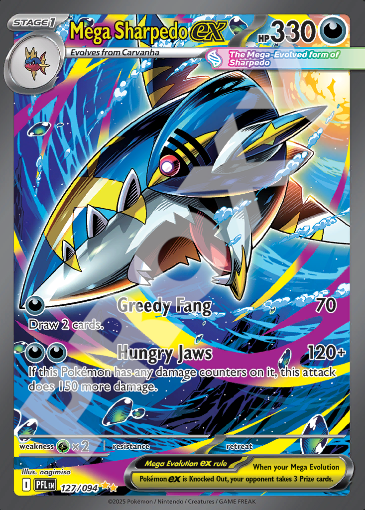 Mega Sharpedo EX 127 – Phantasmal Flames | The Proxy Lab